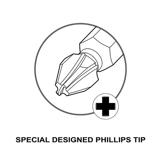 Насадка 1/4" 50мм PH2 2в1 (бита+зенковка по дереву) 2шт. TOPTUL FWAA0802G