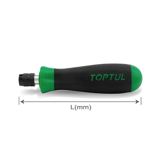 Отвертка-битодержатель 1/4" x 136мм с фиксатором (под двухсторонние биты) TOPTUL COAJ0814