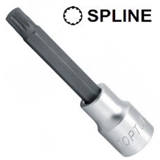 Головка з насадкою SPLINE M8 L100мм 1/2" TOPTUL BCJA1608