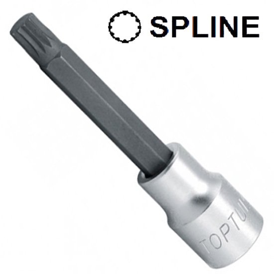 Головка з насадкою SPLINE M8 L100мм 1/2" TOPTUL BCJA1608