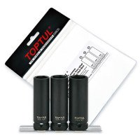 Набор головок ударных тонкостенных 1/2" для шиномонтажа 3ед. TOPTUL GDAG0301 Набор головок ударных тонкостенных 1/2" для шиномонтажа 3ед. TOPTUL GDAG0301