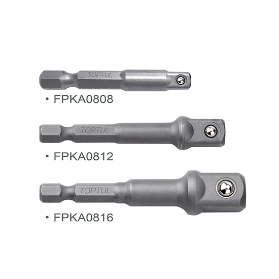 Набор переходников 1/4" под шуруповерт 3ед. (1/4", 3/8", 1/2") TOPTUL GAAR0301