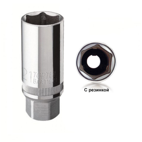 Свечная головка 16мм 3/8" TOPTUL BAAR1216