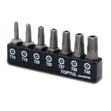 Набір біт 1/4" 7шт. (Torx: T10-T40 з отвором) TOPTUL GAAV0703