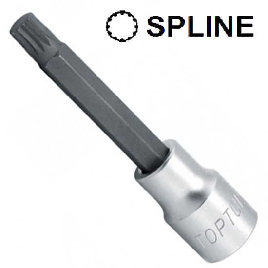 Головка з насадкою SPLINE M10 L100мм 1/2" TOPTUL BCJA1610