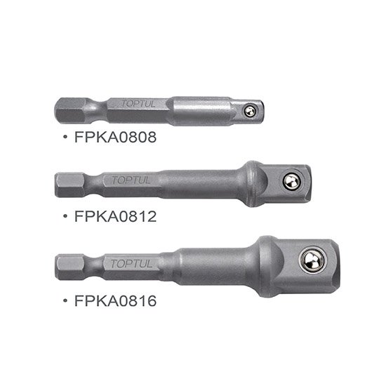 Набор переходников 1/4" под шуруповерт 3ед. (1/4", 3/8", 1/2") TOPTUL GAAR0301