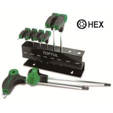 Набір шестигранників з ручкою L-обр. 2-10мм 8шт. TOPTUL GAAX0801
