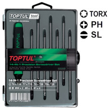 Набір викруток (T6-T25, PH, SL) 14 в 1 TOPTUL GAAW0804