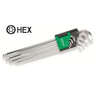 Набор шестигранников супердлинных с шаром 9ед. 1,5-10мм TOPTUL GAAL0922 Набор шестигранников супердлинных с шаром 9ед. 1,5-10мм TOPTUL GAAL0922