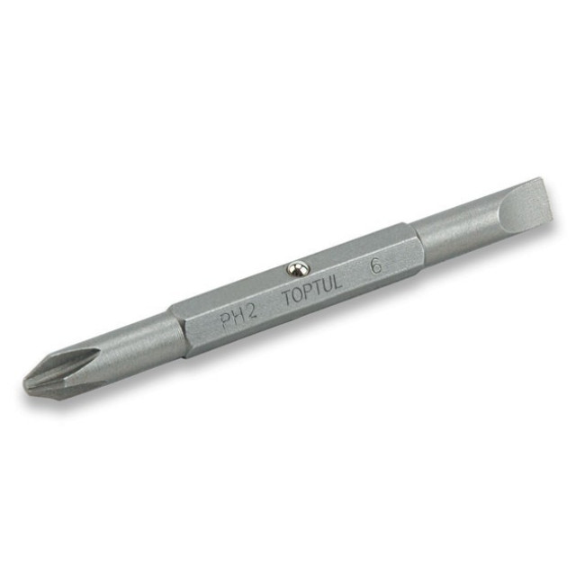 Насадка 1/4" двостороння PH2хSL6 L75мм TOPTUL FKAA0206