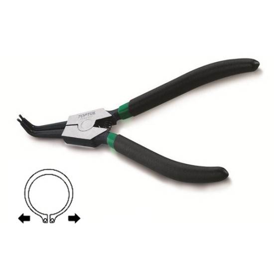 Круглогубцы для снятия стопорных колец 5" ( разжим, загнутые ) TOPTUL DCAA1205