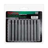 Набор бит 10мм L75мм HEX 6мм 10ед. на блистере TOPTUL FSDB1206G