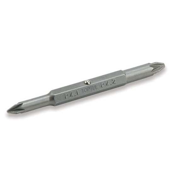 Насадка 1/4" двухсторонняя PZ1xPZ2 L75мм TOPTUL FKBA0102