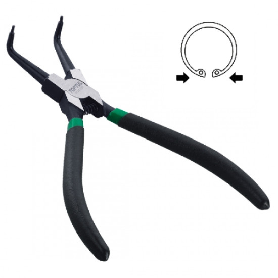 Круглогубцы для снятия стопорных колец 7" ( сжим, загнутые ) TOPTUL DCAC1207