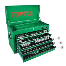 Ящик з інструментом (TBAA0901, 9 секцій) 186шт. TOPTUL GCBZ186A