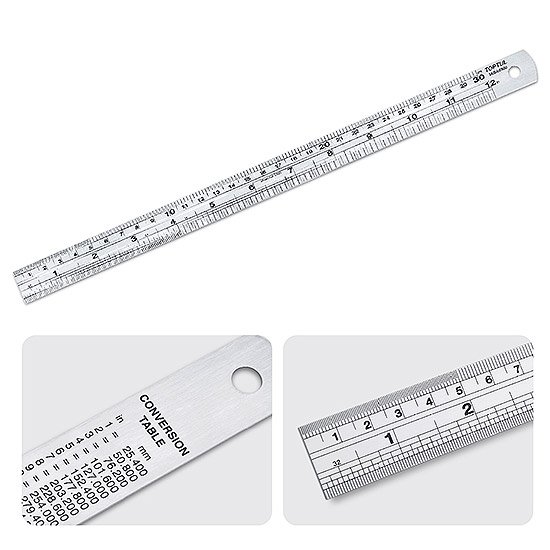 Линейка из нержавеющей стали 300мм/12" TOPTUL IABA0300