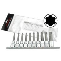 Набор бит впрессованных в головку 1/2" RIBE M5-M16 10ед. длинных TOPTUL GAAG1003