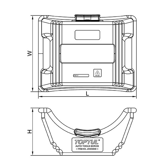 Поддон для слива масла из оси колеса 3л TOPTUL JDCE0203