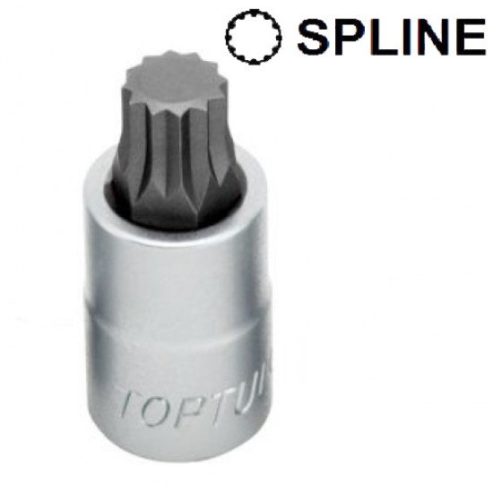 Головка з насадкою SPLINE M10 L55мм 1/2" TOPTUL BCHA1610