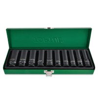 Набор головок ударных дюймовых длинных 1/2" 7/16-1" 10ед. TOPTUL GEAD1002