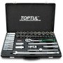 Набір інструменту комбінований 1/2" (короткі + довгі головки) TOPTUL GCAD4102