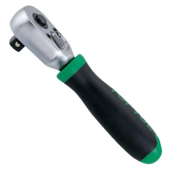 Тріскачка 1/4" 45 зубців укорочена (гумова ручка) TOPTUL CJDI0812