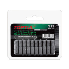Набор бит 1/4" L25мм T40 10ед. на блистере TOPTUL FSEA0840G