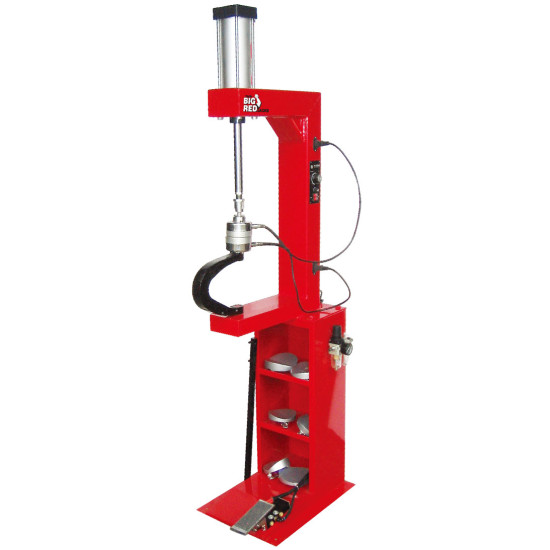 Вулканизатор с пневматическим прижимом, на стойке, 2 нагревательные пластины, комплект прижимов (6 форм) TORIN TRAD004Q