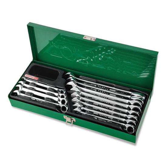 Набор ключей комбинированных с трещоткой реверсивных 8-19мм 12ед. TOPTUL GAAD1205