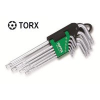 Набор TORX супердлинных с отверстием 9ед. T10-T50 TOPTUL GAAL0915