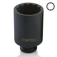 Головка торцевая ударная длинная 1/2" 30мм 12-гр. TOPTUL KABJ1630