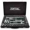 Набор инструмента 1/2" (дюймовые+метрические головы) 46ед. TOPTUL GCAD4601