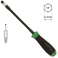 Викрутка-бітотримач 1/4" з гнучким валом TOPTUL FTCA0829