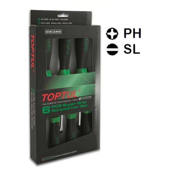 Набор отверток 6 ед. TOPTUL GAAE0611