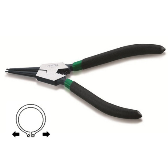 Круглогубцы для снятия стопорных колец 7" ( разжим, прямые ) TOPTUL DCAB1207