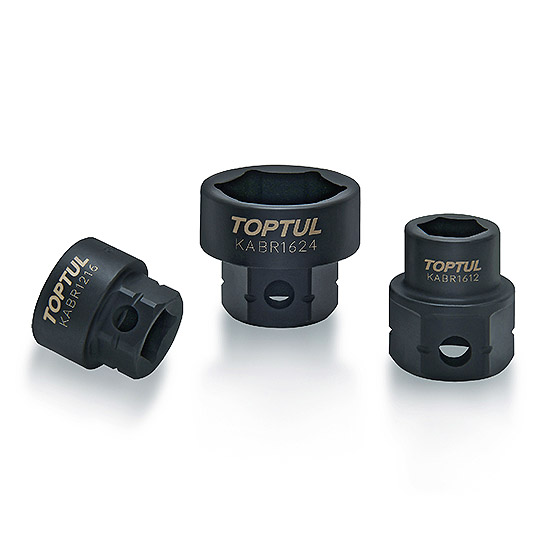 Набор головок ударных низкопрофильных с 6-гр. хвостовиком 1/2" 10-24мм 14ед. TOPTUL GDBU1402