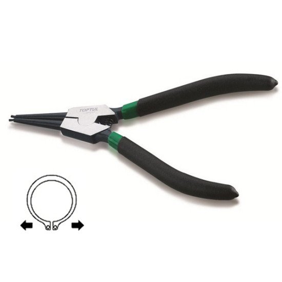 Круглогубцы для снятия стопорных колец 7" ( разжим, прямые ) TOPTUL DCAB1207