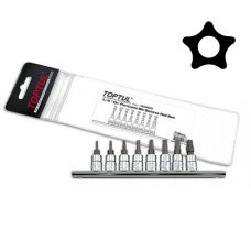 Набір біт п'ятигранних 1/4" TORX T8-T40 з відваром 8шт. TOPTUL GAAG0805
