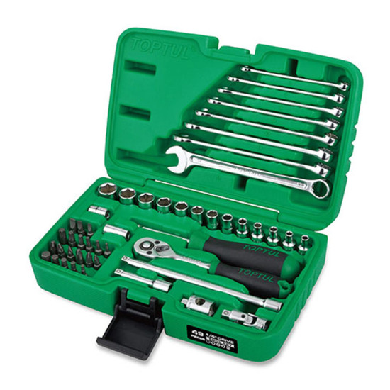 Набор инструмента 1/4" + ключи 49ед. TOPTUL GCAI4901