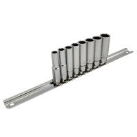 Набор головок длинных 12-гранных 1/4" 8ед. 6~13мм (на планке) TOPTUL GAAQ0804U-12 Набор головок длинных 12-гранных 1/4" 8ед. 6~13мм (на планке) TOPTUL GAAQ0804U-12