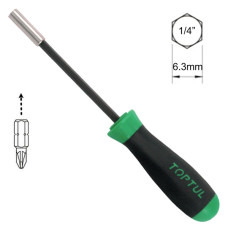 Викрутка-бітотримач 1/4" x 240мм з магнітом TOPTUL FTBA0824