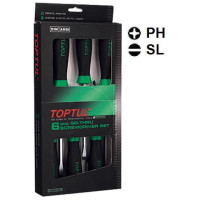 Набор отверток с шестигранником УДАРНЫХ 6 ед. TOPTUL GAAE0605 Набор отверток с шестигранником УДАРНЫХ 6 ед. TOPTUL GAAE0605