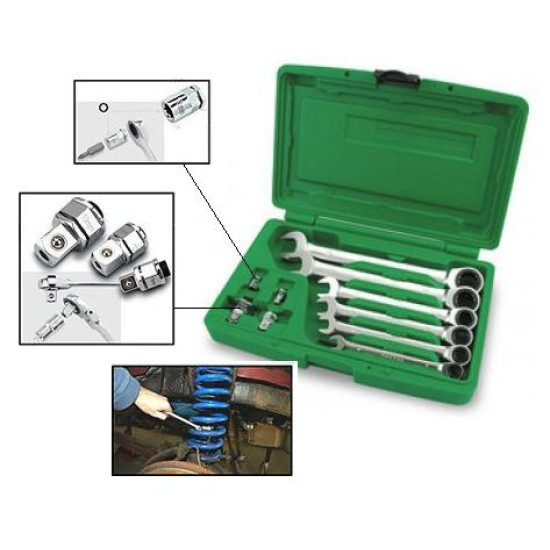 Набор ключей комбинированных с трещоткой 10 ед. TOPTUL GAAI1004