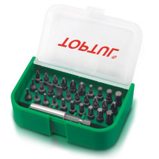 Набір біт 1/4" SL; PH; PZ; TORX; HEX + магнітний тримач 31шт. TOPTUL GAAW3101