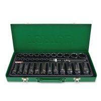 Набор головок ударных 1/2" 8-32мм  32ед. короткие+длинные TOPTUL GDAD3201