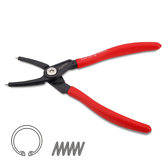 Круглогубцы для снятия стопорных колец 7" ( сжим, прямые ) усиленные TOPTUL DCBD1307