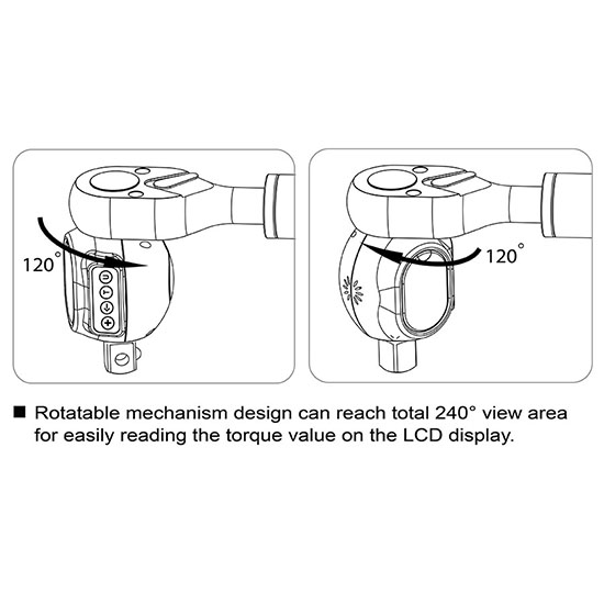 Цифровой динамометрический адаптер двустороннего действия 1/4" 6-30Nm TOPTUL DTA-030N
