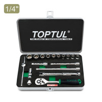 Набор инструмента 1/4" 18 ед. дюймового 3/16"-9/16" (12-гранные головки) TOPTUL GCAD1811