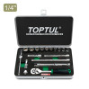 Набір інструменту 1/4" 18шт. Дюймового 3/16" -9/16" TOPTUL GCAD1811
