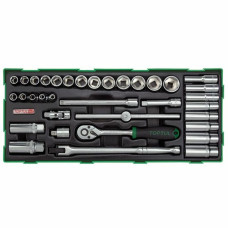 Набор инструмента комбинированный 3/8" 35ед. (в ложементе) TOPTUL GTB3503
